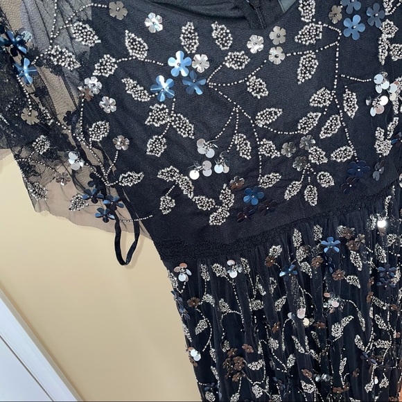 Adrianna Papell Black Beaded Dress - Picture 5 of 7